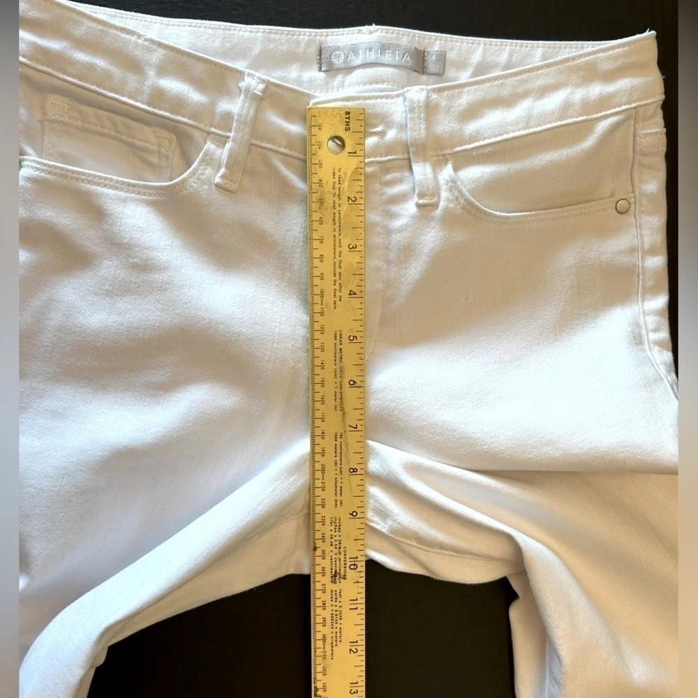 Athleta Sculptek ultra‎ skinny white jeans in Biscayne white Sz 4. E12
